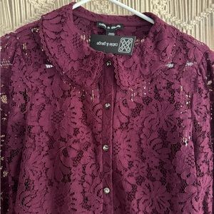 Cable & Gauge purple blouse size small